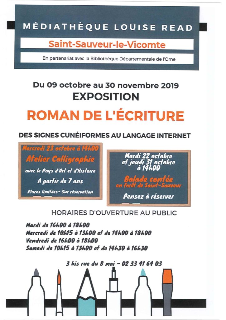 Exposition ROMAN DE L’ECRITURE